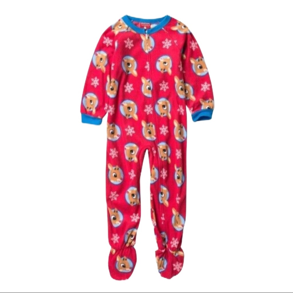 Rudolph Pajamas Blanket Sleeper Christmas